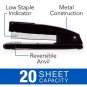 Metal Sturdy Durable Stapler Commercial Desktop Use Staplers 20 Sheet Pack of 2