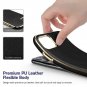 iPhone 11 Pro Max Case PU Leather Protective Phone Cover Luxury Black