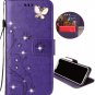 iPhone 11 Pro Max Wallet Case, Felico Handmade Luxury 3D Bling Purple