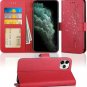 HianDier Wallet Case for iPhone 11 Pro Max Card Holder with Red