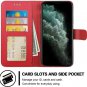 HianDier Wallet Case for iPhone 11 Pro Max Card Holder with Red