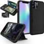 iPhone 11 Pro Max Case with Card Holder and Kicktand 11 Max, BLACK