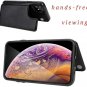 Flip Wallet Case 3-Cards-Holder for iPhone 11 pro max--6.5 inch, Black
