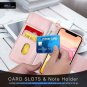FYY Case for iPhone 11 6.1", [Kickstand Feature] Luxury PU Leather Rose Gold