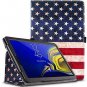 Galaxy Tab S4 10.5 2018 Folio Case PU Slim Fit PU Leather Stand Cover US Flag