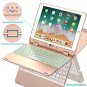 Keyboard Case for iPad 9.7 6th /5th Gen Double-Rotating Colorful Backlit Keys