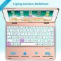 Keyboard Case for iPad 9.7 6th /5th Gen Double-Rotating Colorful Backlit Keys