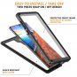 Case for Galaxy Note 10+ Full Body Protection w/ Protector Shockproof Black/Clea