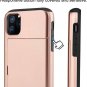 LUUDI Case for iPhone 11 Pro Max Wallet Protective Shell Card Rose Gold