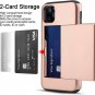 LUUDI Case for iPhone 11 Pro Max Wallet Protective Shell Card Rose Gold