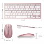 Bluetooth Keyboard and Mouse for iPad and iPhone iOS 13 and Above for Girls Rose