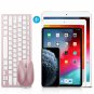 Bluetooth Keyboard and Mouse for iPad and iPhone iOS 13 and Above for Girls Rose