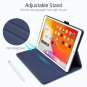 iPad 10.2 7th Gen Case Premium Folio Pencil Holder Multi-Angle Stand Auto Sleep