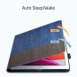 iPad 10.2 7th Gen Case Premium Folio Pencil Holder Multi-Angle Stand Auto Sleep