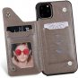 Wallet Case for iPhone 11 Pro Max Embossed Durable Shockproof Folio Cover Grey