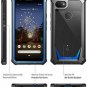 Google Pixel 3A Case with Screen Protector Military Grade Shockproof Clear/ Blue