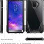 Galaxy A6 Case with Screen Protector Full-Body Rugged Clear Hybrid Bumper Black
