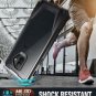 Galaxy A6 Case with Screen Protector Full-Body Rugged Clear Hybrid Bumper Black