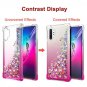 Case for Galaxy Note 10 Plus Bling Flowing Liquid Floating Sparkle Colorful Rose