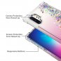 Case for Galaxy Note 10 Plus Bling Flowing Liquid Floating Sparkle Colorful Rose
