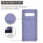 Case for Galaxy S10 Plus Silicone Slim Liquid Gel Rubber Full Body ProtectPurple