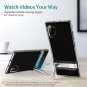 Case for Galaxy Note 10 Plus Metal Kickstand Drop Protection Flexible TPU Clear