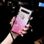 Case for Galaxy S8 Glitter Bling Sparkle Gradient Premium Shockproof Strap Pink