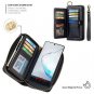 Galaxy Note 10 Plus Wallet Case Multi-Functional Leather Card Slot Cover Black