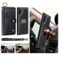 Galaxy Note 10 Plus Wallet Case Multi-Functional Leather Card Slot Cover Black