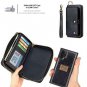 Galaxy Note 10 Plus Wallet Case Multi-Functional Leather Card Slot Cover Black