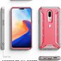 Case for OnePlus 6 with Tempered Glass Full-Body Rugged Heavy Duty Rugged Pink