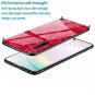 Case for Galaxy Note 10 Plus Tempered Glass Shell Pattern Back Frame Hybrid Red