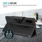 Leather Wallet Case for Galaxy Note 10 Folio Stand Premium Card Slot Fit Black