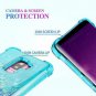Samsung Galaxy S9 Plus Case Glitter Flowing Liquid Floating Soft TPU Teal Purple