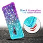 Samsung Galaxy S9 Plus Case Glitter Flowing Liquid Floating Soft TPU Teal Purple