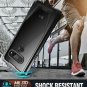 LG V40 Thin Case Built-in-Screen Protector Rugged Clear Hybrid Bumper Cover