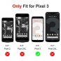 2 pack Protector for Google Pixel 3 3 Tempered Glass Full Cover Full Adhesiv