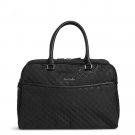 Vera Bradley Iconic Weekender Travel Bag, Microfiber, Classic Black/Black