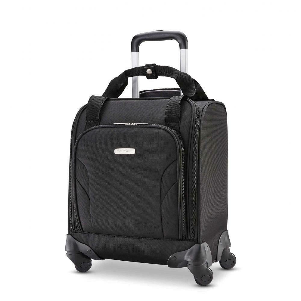 Samsonite Underseat Spinner with USB Port CarryOn Luggage, Jet Black