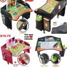 Kids Travel/ Car Table/ Snack/ Play Tray Engaging Amusing Multiple Storage Black