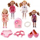 TSQSZ 4 Pcs Doll Clothes 1Backpack 1Bracelet 1Hair Accessories 1Underwear...