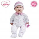 JC Toys, La Baby 16-inch Pink Washable Soft Doll with