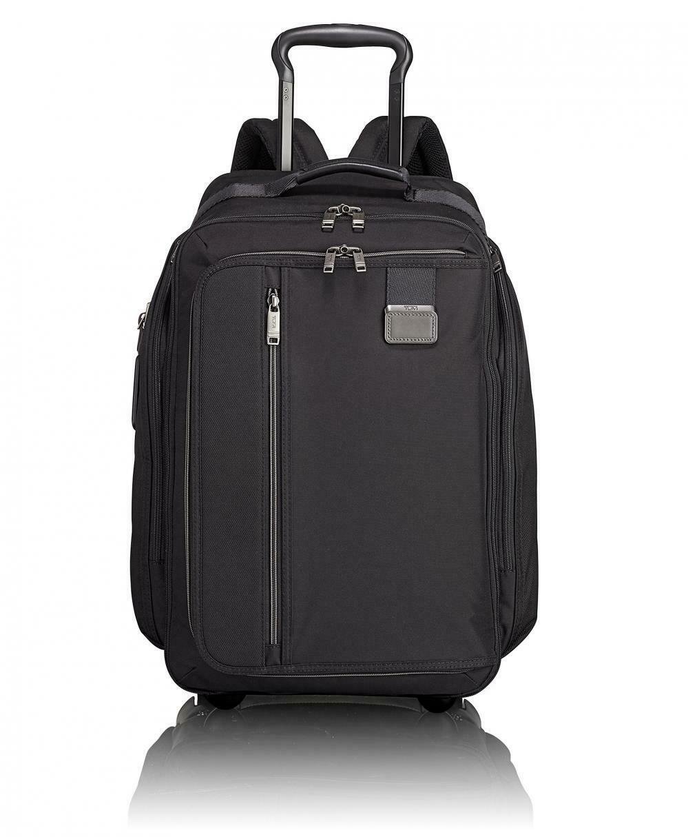 TUMI Merge Wheeled Backpack 15 Inch Laptop CarryOn Black Contrast