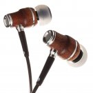 Symphonized NRG X Sapele Wood Earbuds, Ergonomic Design in-Ear Black/White