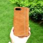 Wallet Case for iPhone 8 Plus/7 Plus Genuine Leather Card Slots Men Women  Brown