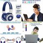 Durable Wireless Bluetooth Headsets Share Port w/ Microphone for Girls Boys Grey