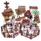 FunLittleToy 61 PCs Wild West Cowboys and Indians Plastic Figures, Toy...