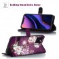 Flip Wallet Case for iPhone 11 Pro Max Wrist Strap Magnetic Closure Burgundy
