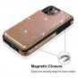 Case for iPhone 11 Pro Max Stand Premium Glitter PU Shockproof Leather Rose Gol
