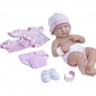 La Newborn Nursery 8 Piece Layette Baby Doll Gift Set, featuring 14" Pink
